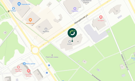Моская обл. г. Одинцово, ул. Молодёжная, 46, офис 528